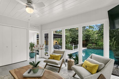 Bright and cozy sunroom