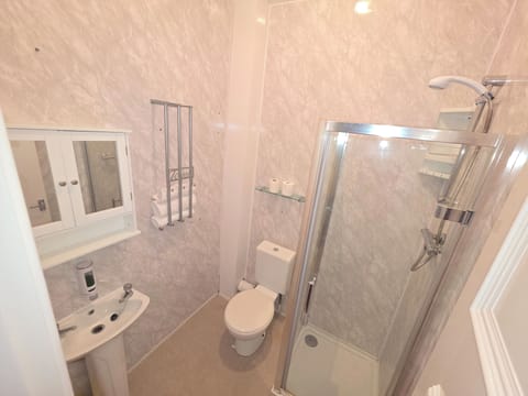Double Room, Sea View (Room 3) | Bathroom | Shower, free toiletries, soap, toilet paper