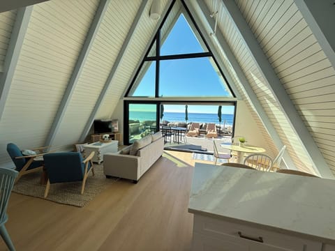 Ocean view from kitchen and living room