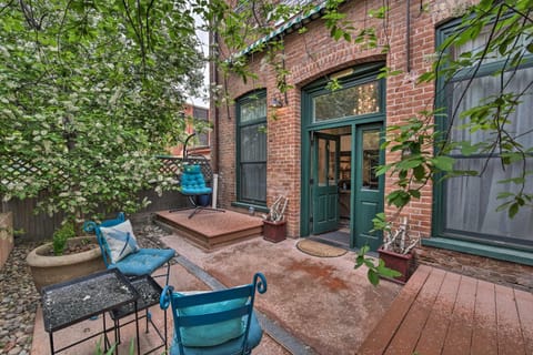 Private fenced in patio entrance to our studio condo.  