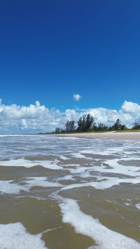 On the beach, white sand