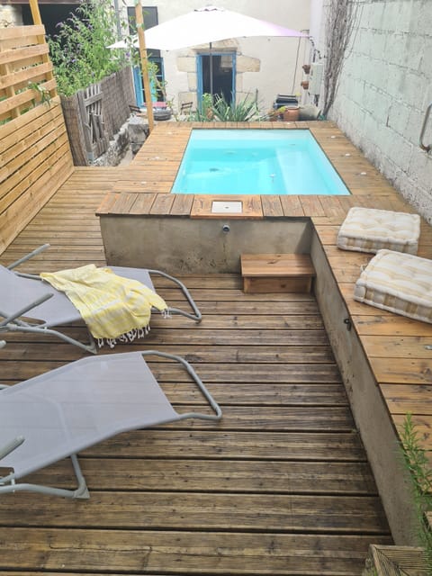 Private plunge pool with space to soak up the sun