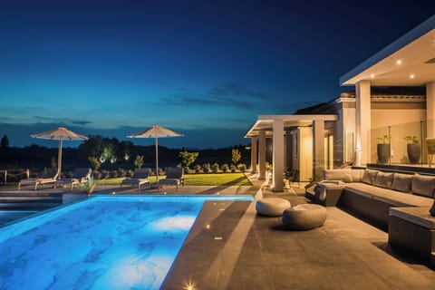 Avgi Luxury Villa | Pool | Seasonal outdoor pool, sun loungers