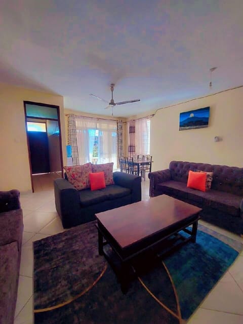 Family Apartment | Living area | 24-inch Smart TV with digital channels