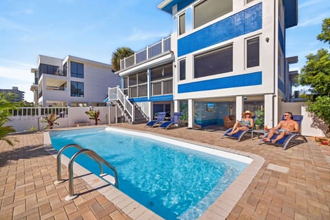 Relax by the canal front private heated swimming pool