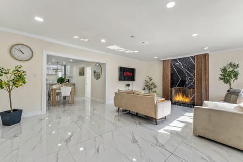 Spacious open-concept living area