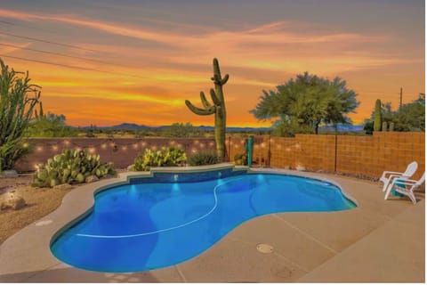Backyard sunset
