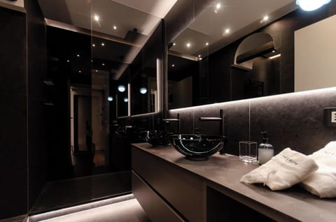 Apartment | Bathroom | Shower, free toiletries, hair dryer, towels