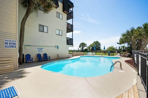 Oceanfront pool just steps from the beach