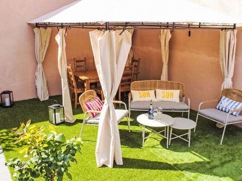 Furniture, Outdoor Furniture, Chair, Canopy, Outdoor Structure, Outdoor Table, Garden, Backyard, Shade, Patio