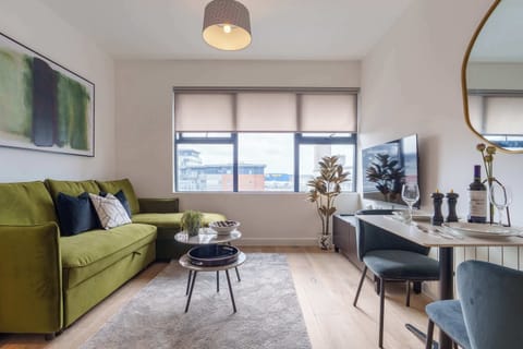 Living room with sofa bed