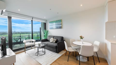 Living Room  and dining area with views!