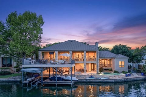 The Oasis Lakefront Home at Sunset