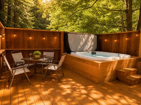 Retreat to the hot tub and melt your cares away