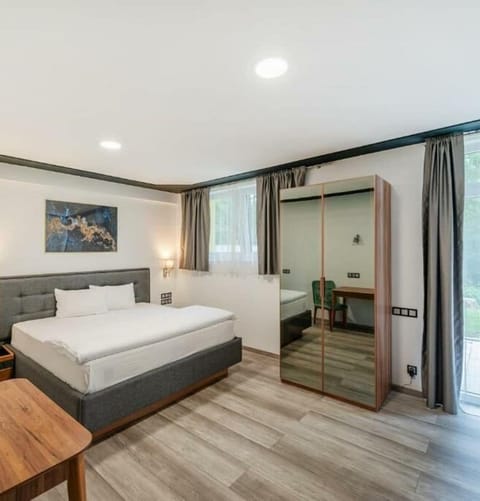 Deluxe Studio | Laptop workspace, blackout drapes, free WiFi