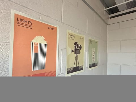 Lights, Camera, Action — vintage movie poster wall art