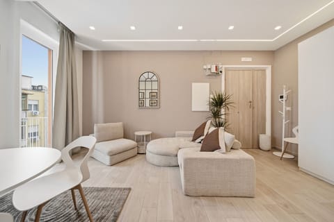 Premium Apartment, City View | Living area | 45-inch Smart TV with satellite channels
