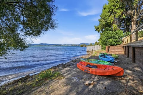Private lake access with kayaks