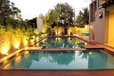 Indoor pool, outdoor pool, sun loungers