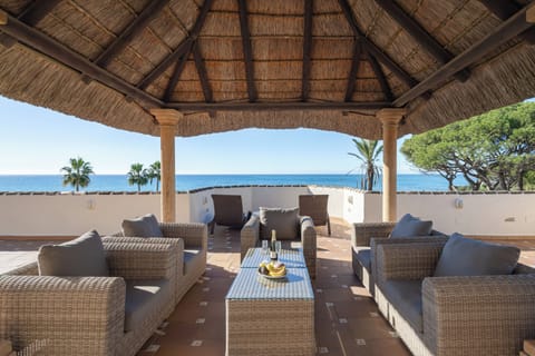 Unrivaled frontline luxury - private terrace with panoramic Mediterranean views.