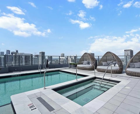 Shared rooftop pool available year-round