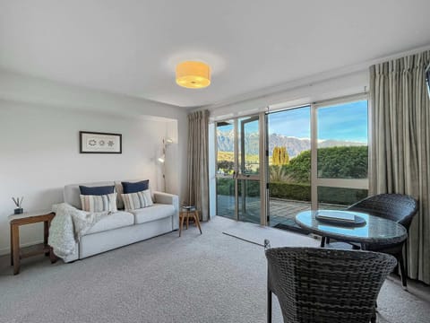 Bright living with mountain views