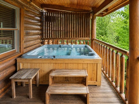 Soak in the hot tub and soak in the views