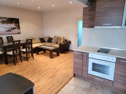 Living room and kitchen