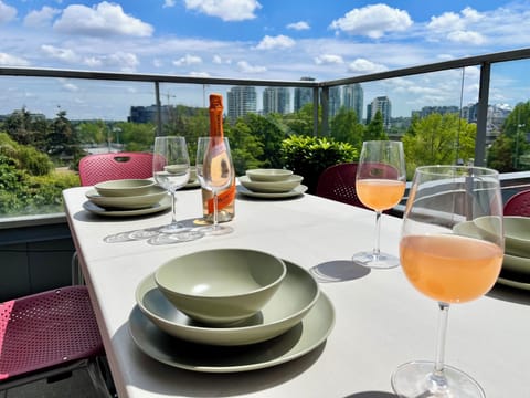 Outdoor dining on our 500+ sq foot private deck.