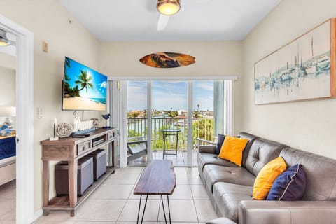 Living Room with Balcony Access, Large Smart TV