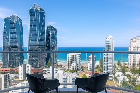 Balcony View – Soak in breathtaking skyline and ocean views right from your private balcony.