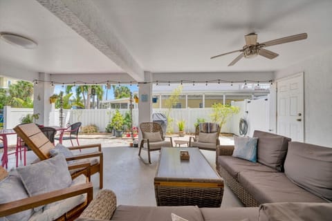 Covered Seating and Grill Area