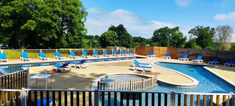 The heated outdoor pool and sun deck, open from April through mid-September for a refreshing break between trips to Honfleur.