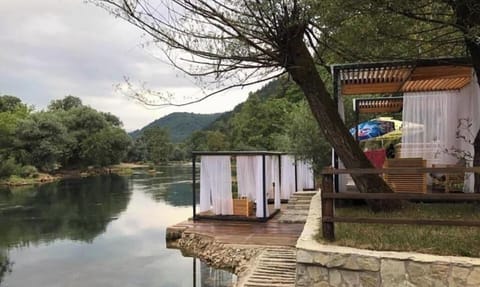 Private beach, beach bar