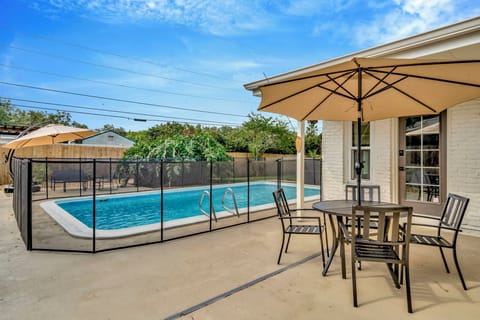 Private pool with safety fence for added peace of mind