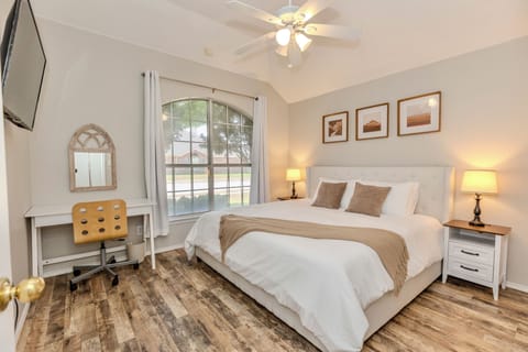 King Bed and TV  - First floor