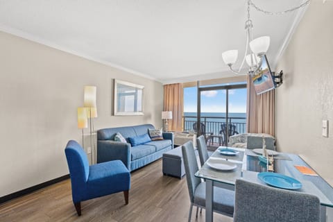 Deluxe Condo, 1 Bedroom, Balcony, Oceanfront (1538) | Living area | TV