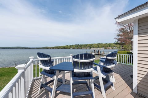 Sit on the deck and take in the lake views while sipping on your favorite drink