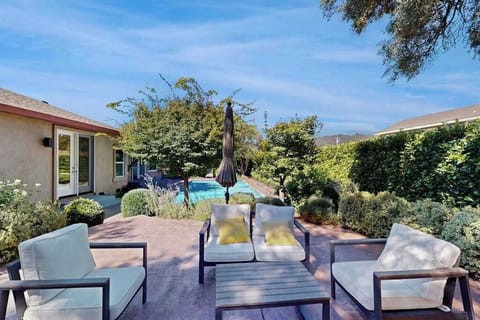 Settle into your private patio lounge with plush seating, poolside shade, and manicured Sonoma Valley landscaping — your wine country retreat starts right here.