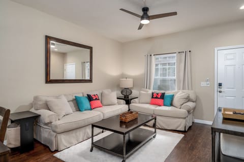 Open living space with comfortable seating for the whole group
