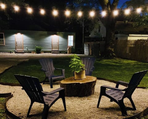 Relaxing backyard perfect for hanging out and connecting with friends & family