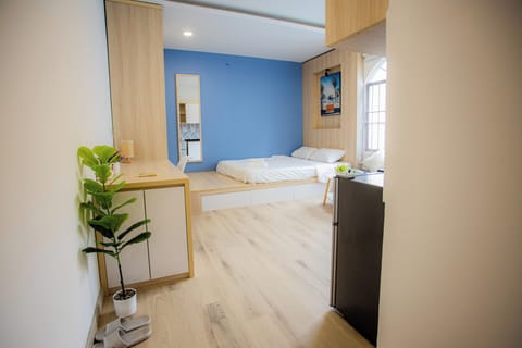 Standard Double or Twin Room | Desk, laptop workspace, blackout drapes, iron/ironing board