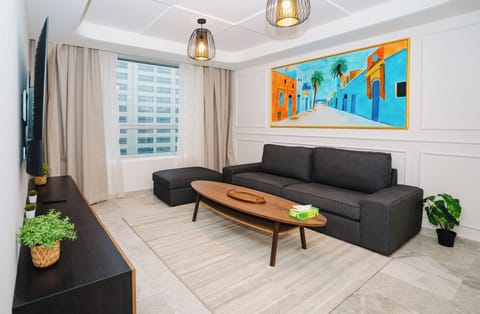 Bright, fully furnished living room for your relaxation and enjoyment 