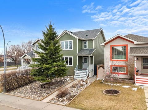 Exterior of Salt Cove, located in Bridlewood in Calgary’s southwest. Known for its parks, walking paths, and nearby shopping, this area is ideal for longer stays, families, and guests travelling with pets.