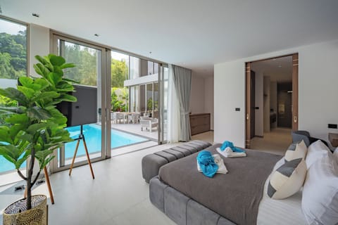 Villa, 3 Bedrooms, Balcony, Pool View | In-room safe, iron/ironing board, free WiFi, bed sheets