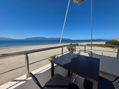 Family Apartment, Balcony, Beach View | Outdoor dining