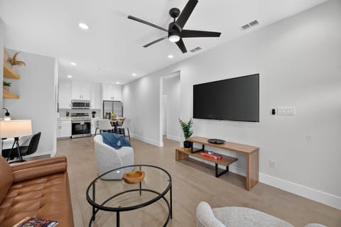 Living Room | Smart TV | Ceiling Fan & Workspace Setup