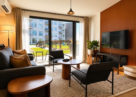 An open, light-filled space perfect for work, rest, and some fresh air on your private balcony