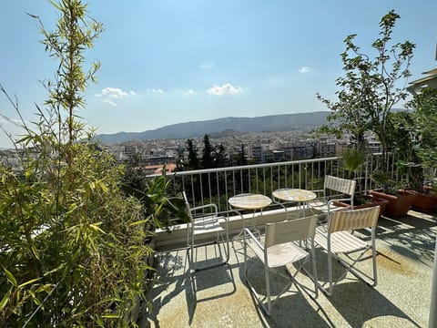 Terrace - view to the east & Hemettus mountain