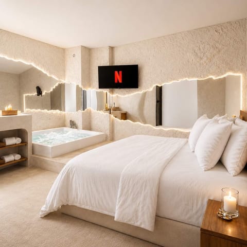 Chambre avec baignoire